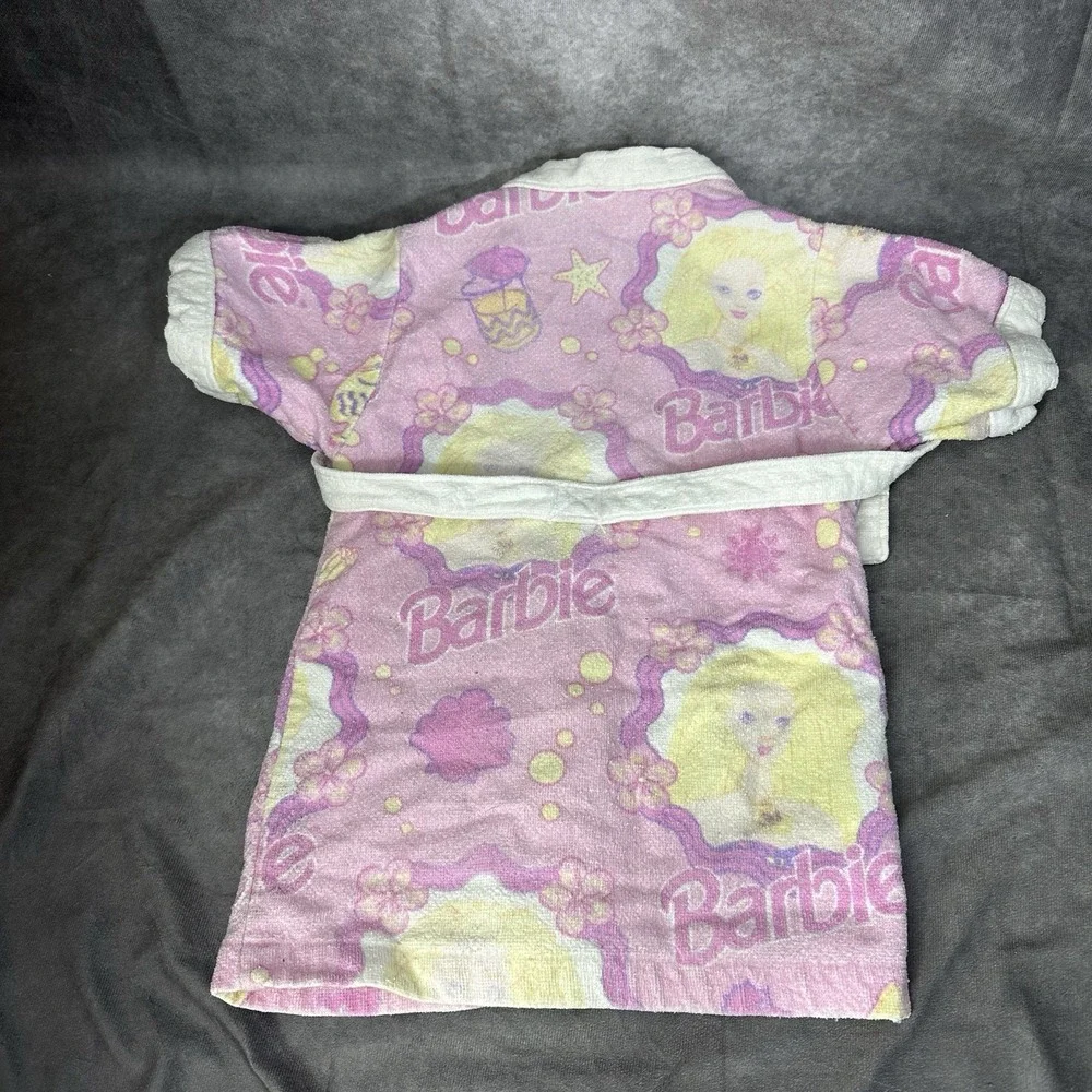 Vintage 1997 Barbie Robe Girls‎ Sz Small 4-5 Toddler Cotton